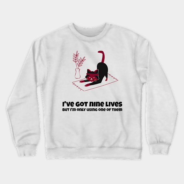 IVE GOT NINE LIVES, BUT IM ONLY USING ONE OF THEM Crewneck Sweatshirt by TeeBarn